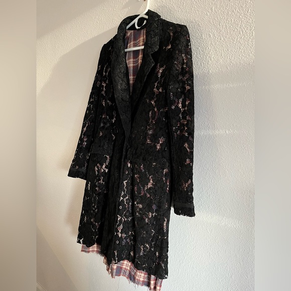 ***SOLD***New Free People Long Lace Black Jacket Blazer - Picture 8 of 17